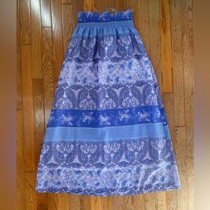 purple and silver paisley floral glitter maxi skirt